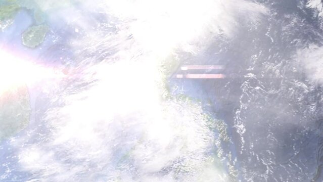 Zoom in from space and focus on Philippines, Pasay. 3D Animation. Background for travel intro. Elements of this image furnished by NASA