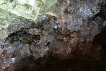 krysztaly soli kamiennej w Grocie Krysztalowej, rezerwat przyrody,  - obrazy, fototapety, plakaty