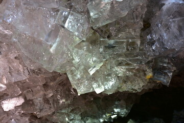 krysztaly soli kamiennej w Grocie Krysztalowej, rezerwat przyrody, 