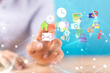 Business intelligence analyst dashboard on virtual