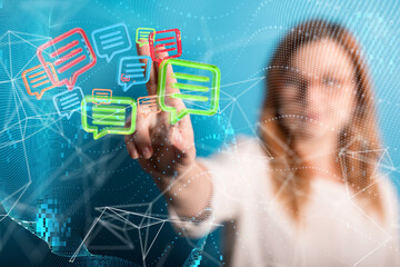 speaking bubble communication conference Digital Network