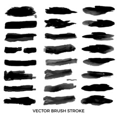 Set of vector brush strokes     