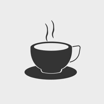 Tea cup vector icon illustration sign