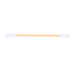 Cotton swabs vector stock illustration. Hygiene of the auricle. Isolated on a white background.