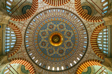 Selimiye Mosque. Interior of Edirne Selimiye Mosque.