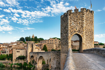 medieval bridge in the village of Besalu in Girona, Catalonia, Spain © Armando Oliveira