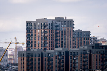 modern apartment buildings, new homes, selective focus