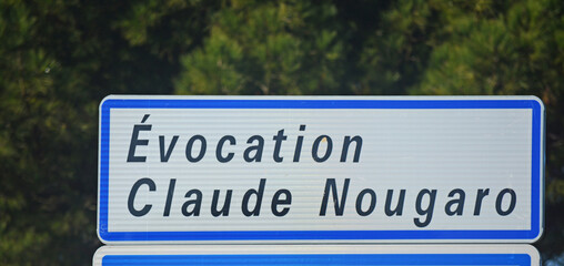 Panneau : évocation Claude Nougaro.