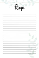 Recipe Book to Write in Your Own Recipes