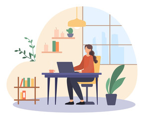 Freelancer working at home