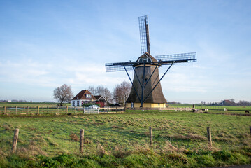 dutch windmill in Friesland