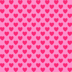 Several pink hearts arranged on a light pink background.