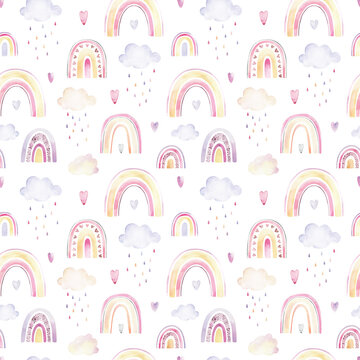 Cute pattern vector pastel colorful background fabric watercolor
