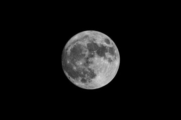 Full Moon in Black and White
