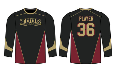 Sports gear long sleeves template mockup perfect fit for all sports. The designs that go on casual wear, shirts, fashions apparel, and all kinds of team uniform