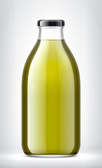 Glass Bottle on background. 3d rendering