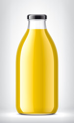 Glass Bottle on background. 3d rendering