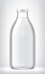 Glass Bottle on background. 3d rendering
