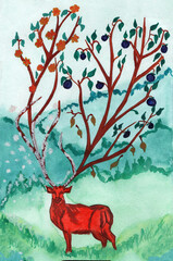 deer color sketch