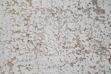 White cracked texture. Damaged, aged and weathered surface.