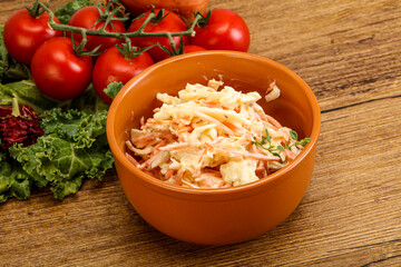 Vegetarian Cole slaw salad with cabbage