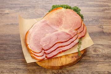 Tasty pork ham snack appetizer