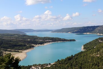 lake and mountains