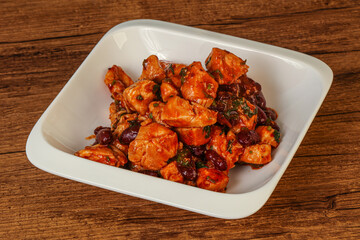 Roasted Chicken breast with bean