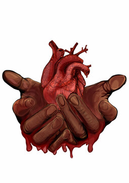 hand with blood