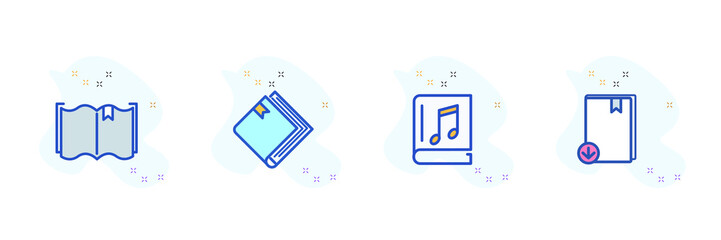 book icons  symbol vector elements for infographic web