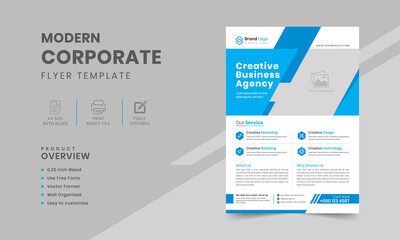 Abstract business flyer corporate flyer design template | Brochure booklet cover presentation design 