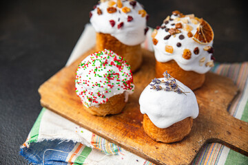 Easter cake background sweet dessert festive bread baking holiday easter treat meal food snack on the table copy space food 