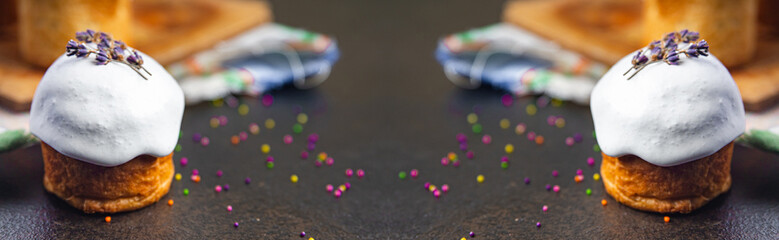 Easter cake background sweet dessert festive bread baking holiday easter treat meal food snack on the table copy space food 