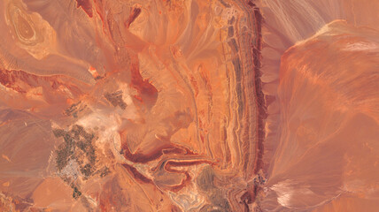 Dasht-e Kavir, salt desert in the Iranian highlands, satellite image. contains modified Copernicus...