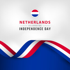 Happy Netherlands Independence Day July 26th Celebration Vector Design Illustration. Template for Poster, Banner, Advertising, Greeting Card or Print Design Element