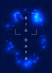 Digital technology abstract background. Artificial intelligence, deep learning and big data concept.