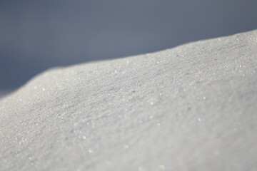 雪のきらめきと玉ボケ