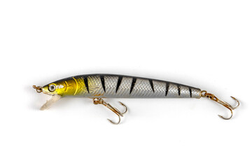 Fishing lure wobbler isolated on white