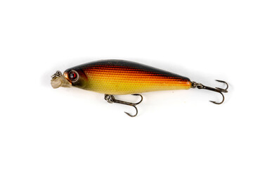 Fishing lure wobbler isolated on white
