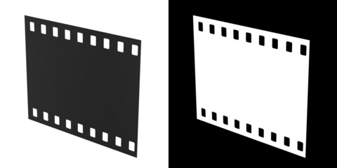 Fototapeta premium 3D rendering illustration of a photo film module