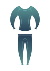 Men's thermal underwear for warming when skiing or snowboarding in winter