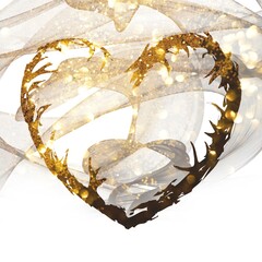 Valentine's heart on a white background. Symbol of lovers. Valentine's Day theme for lovers.