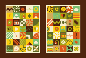 Fototapeta premium New Modernism Vector Posters Template Design