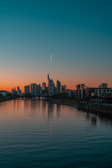 Frankfurt Skyline during the sunset