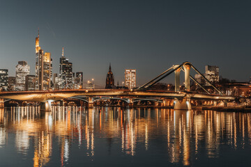 Frankfurt Skyline during the sunset