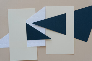 rectangles and triangles on beige