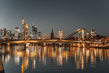 Frankfurt Skyline during the sunset