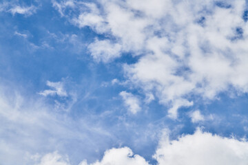 Beatiful blue sky with clouds on a sunny day