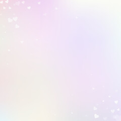 Obraz premium White heart love confettis. Valentine's day corner