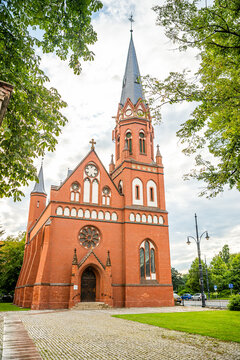 Torun, Poland - August 11, 2021. Lutheran Church - Kosciol sw. Szczepana